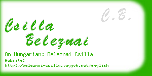 csilla beleznai business card